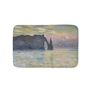 Claude Monet - The Cliff, Etretat, Sunset Bath Mat