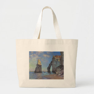 Claude Monet The Cliffs at Etretat Destiny Gifts Large Tote Bag