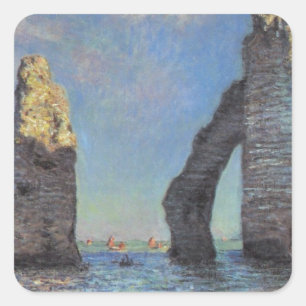 Claude Monet The Cliffs at Etretat Destiny Gifts Square Sticker