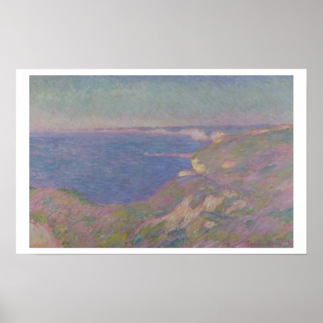 Claude Monet | The Cliffs Near Dieppe Poster (Front)