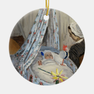 Claude Monet The Cradle, Camille with Son Jean Ceramic Tree Decoration