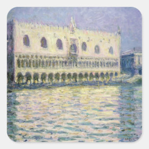 Claude Monet   The Ducal Palace, Venice, 1908 Square Sticker
