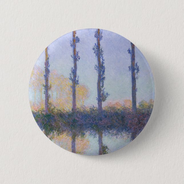 Claude Monet | The Four Trees 6 Cm Round Badge (Front)