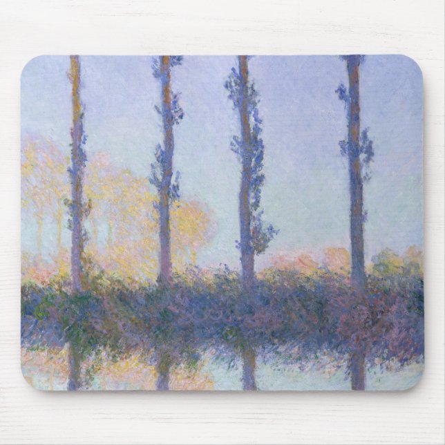 Claude Monet | The Four Trees Mouse Pad (Front)