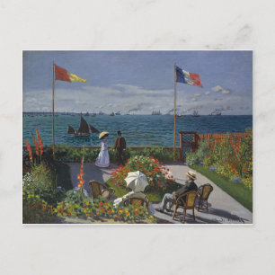 Claude Monet - The Garden at Sainte Adresse Art Postcard