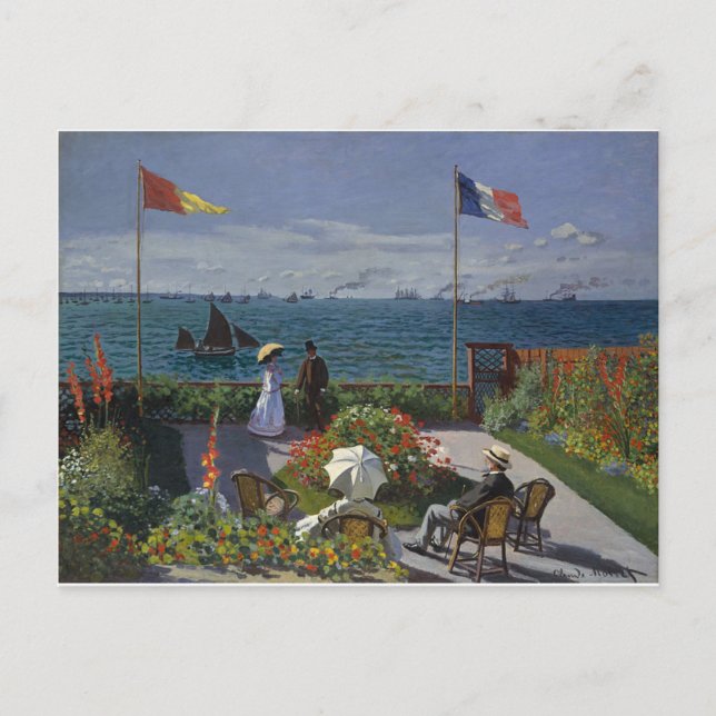 Claude Monet - The Garden at Sainte Adresse Art Postcard (Front)