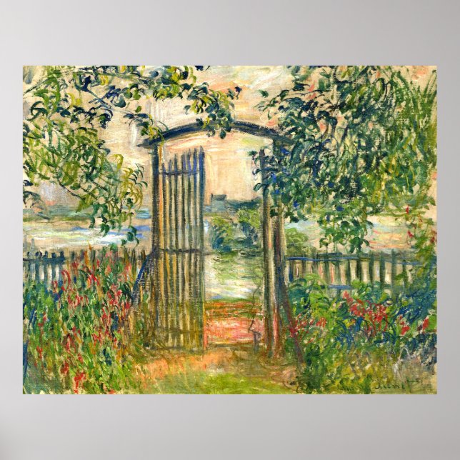 Claude Monet: The Garden Gate at Vetheuil Poster (Front)