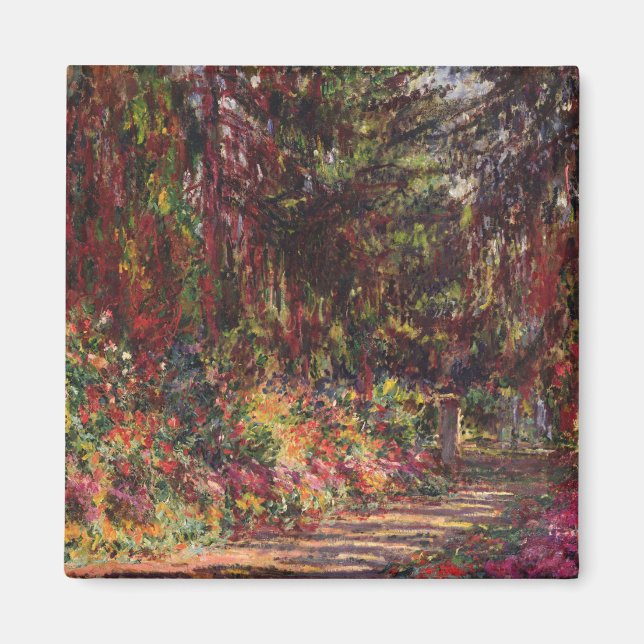 Claude Monet | The Garden Path at Giverny Magnet (Front)