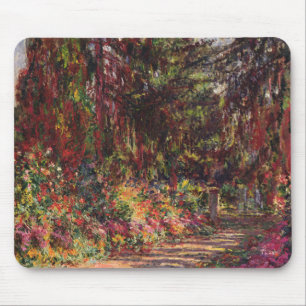 Claude Monet   The Garden Path at Giverny Mouse Pad