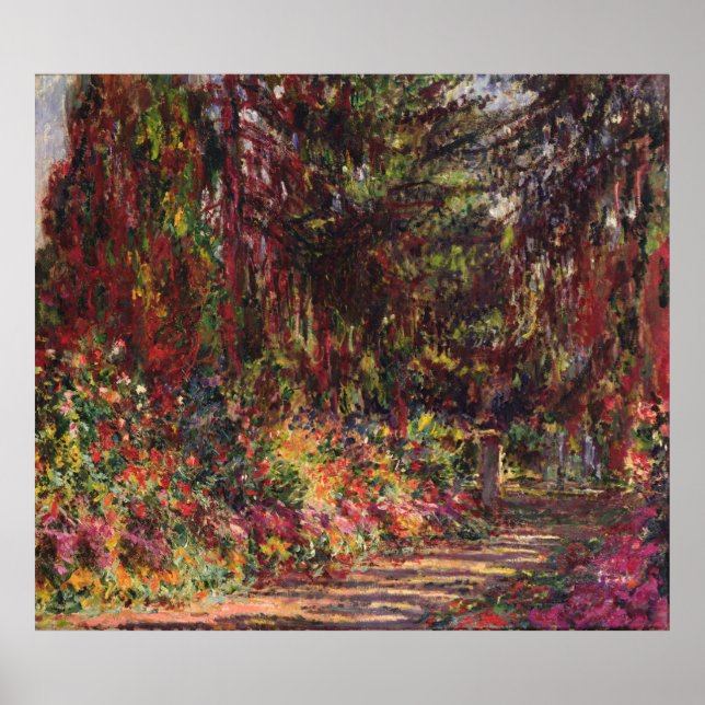 Claude Monet | The Garden Path at Giverny Poster (Front)