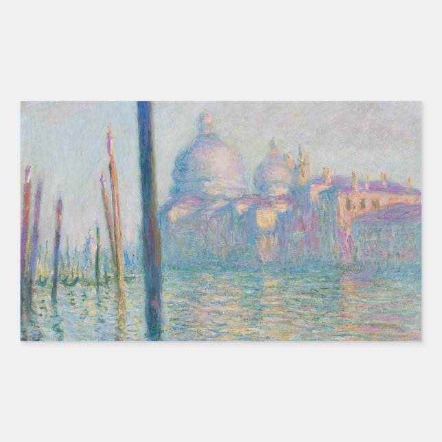 Claude Monet - The Grand Canal Rectangular Sticker (Front)