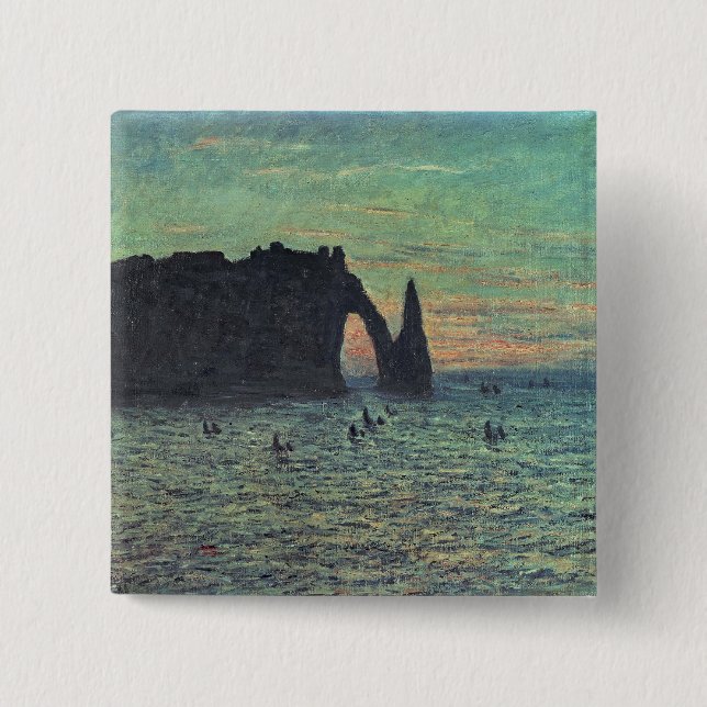 Claude Monet | The Hollow Needle at Etretat, 1883 15 Cm Square Badge (Front)