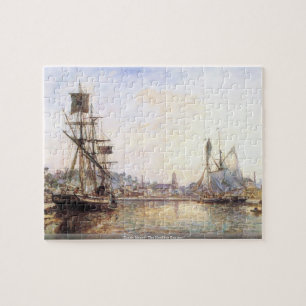 Claude Monet - The Honfleur Sea port Jigsaw Puzzle