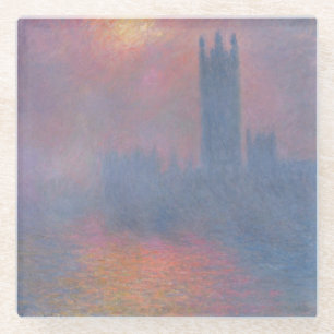 Claude Monet The Houses of Parliament, London Glass Coaster