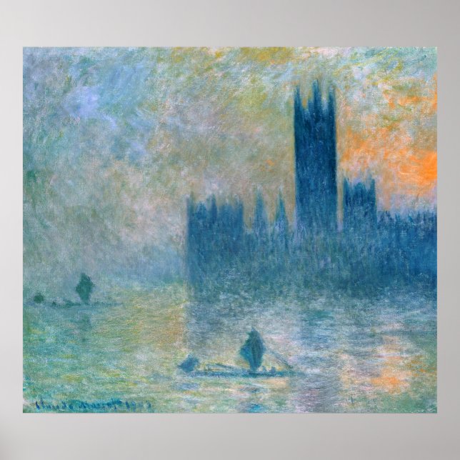 Claude Monet The Houses of Parliament Poster (Front)