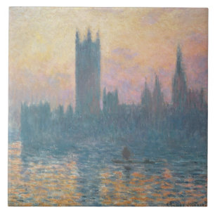 Claude Monet The Houses of Parliament, Sunset Ceramic Tile