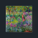 Claude Monet: The Iris Garden at Giverny 15 Cm Square Badge<br><div class="desc">A colourful classic button featuring the iris garden at Giverny,  painted by the French impressionist painter Claude Monet.</div>