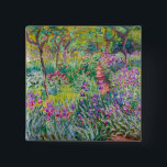 Claude Monet - The Iris Garden at Giverny 15 Cm Square Badge<br><div class="desc">The Iris Garden at Giverny / The Artist's Garden at Giverny - Claude Monet,  1899-1900</div>