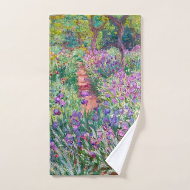 Claude Monet - The Iris Garden at Giverny Bath Towel Set (Hand Towel)