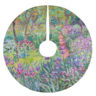 Claude Monet - The Iris Garden at Giverny Brushed Polyester Tree Skirt