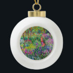 Claude Monet: The Iris Garden at Giverny Ceramic Ball Christmas Ornament<br><div class="desc">A colourful classic ceramic ball ornament featuring the iris garden at Giverny,  painted by the French impressionist painter Claude Monet.</div>