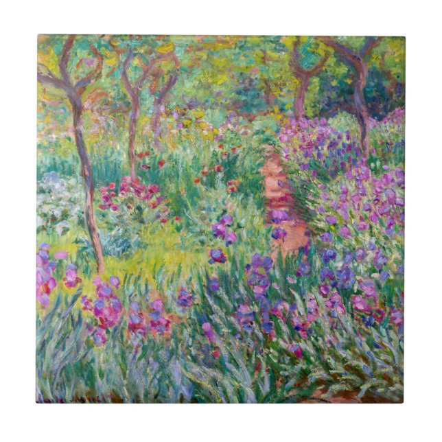 Claude Monet - The Iris Garden at Giverny Ceramic Tile (Front)