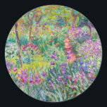 Claude Monet - The Iris Garden at Giverny Classic Round Sticker<br><div class="desc">The Iris Garden at Giverny / The Artist's Garden at Giverny - Claude Monet,  1899-1900</div>