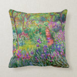 Claude Monet: The Iris Garden at Giverny Cushion<br><div class="desc">A colourful classic pillow featuring the iris garden at Giverny,  painted by the French impressionist painter Claude Monet.</div>