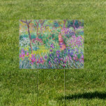 Claude Monet - The Iris Garden at Giverny Garden Sign<br><div class="desc">The Iris Garden at Giverny / The Artist's Garden at Giverny - Claude Monet,  1899-1900</div>