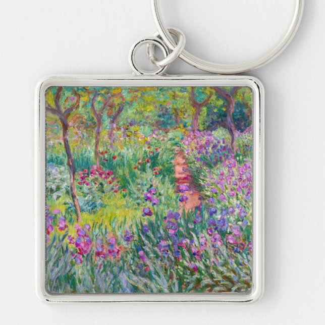 Claude Monet - The Iris Garden at Giverny Key Ring (Front)