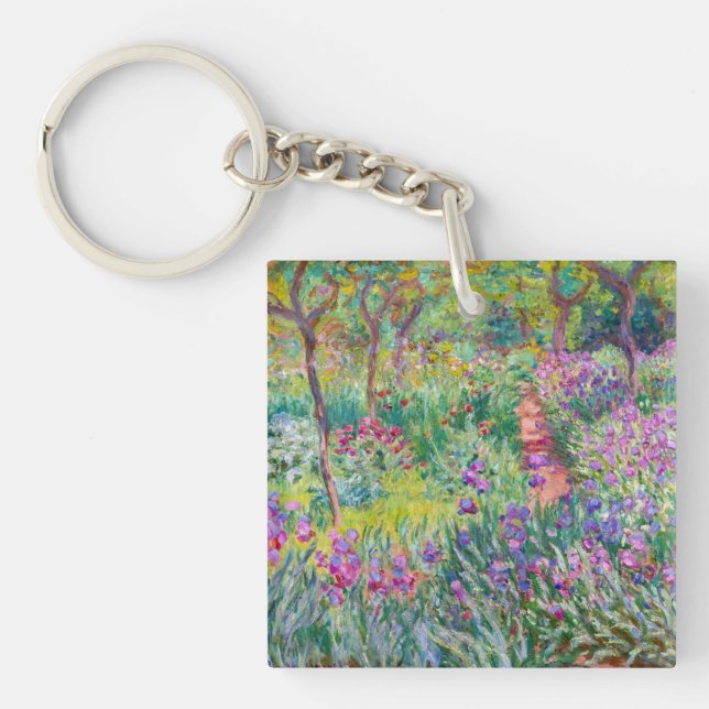 Claude Monet - The Iris Garden at Giverny Key Ring (Front)