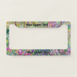 Claude Monet - The Iris Garden at Giverny Licence Plate Frame<br><div class="desc">The Iris Garden at Giverny / The Artist's Garden at Giverny - Claude Monet,  1899-1900</div>