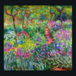 Claude Monet: The Iris Garden at Giverny Poster<br><div class="desc">A colourful classic poster featuring the iris garden at Giverny,  painted by the French impressionist painter Claude Monet.</div>