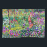 Claude Monet: The Iris Garden at Giverny Tea Towel<br><div class="desc">A colourful classic kitchen towel featuring the iris garden at Giverny,  painted by the French impressionist painter Claude Monet.</div>