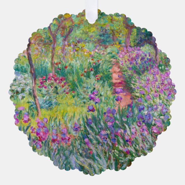 Claude Monet - The Iris Garden at Giverny Tree Decoration Card (Front)