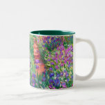 Claude Monet: The Iris Garden at Giverny Two-Tone Coffee Mug<br><div class="desc">A colourful classic mug featuring the iris garden at Giverny,  painted by the French impressionist painter Claude Monet.</div>