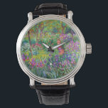 Claude Monet: The Iris Garden at Giverny Watch<br><div class="desc">A colourful classic watch featuring the iris garden at Giverny,  painted by the French impressionist painter Claude Monet.</div>