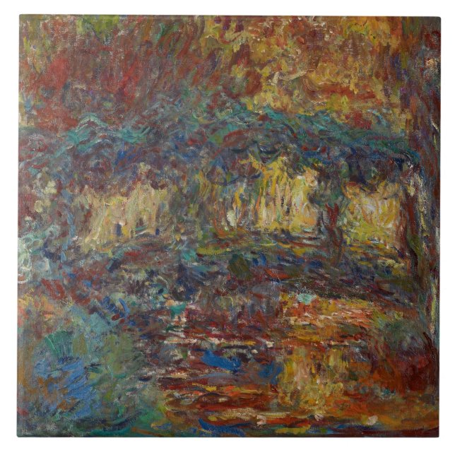 Claude Monet | The Japanese Bridge Ceramic Tile (Front)