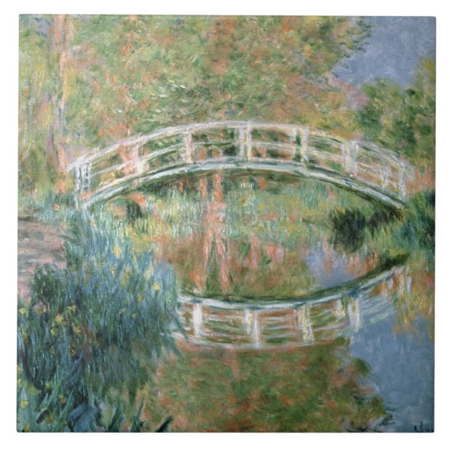 Claude Monet | The Japanese Bridge, Giverny Tile (Front)