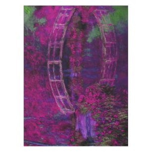 Claude Monet The Japanese Bridge purple Tablecloth