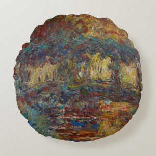 Claude Monet The Japanese Bridge Round Cushion