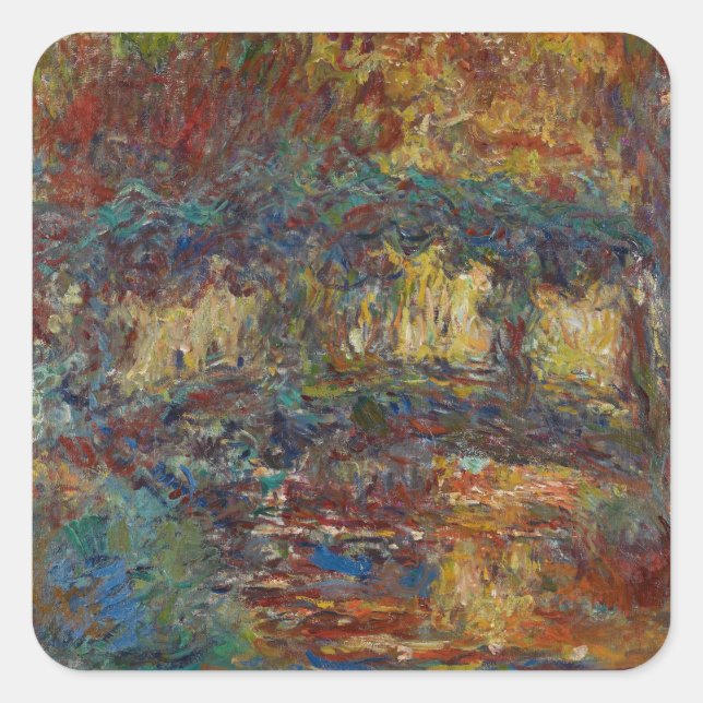 Claude Monet | The Japanese Bridge Square Sticker (Front)