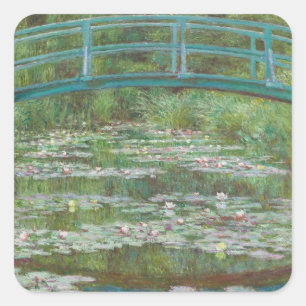 Claude Monet   The Japanese Footbridge, 1899 Square Sticker