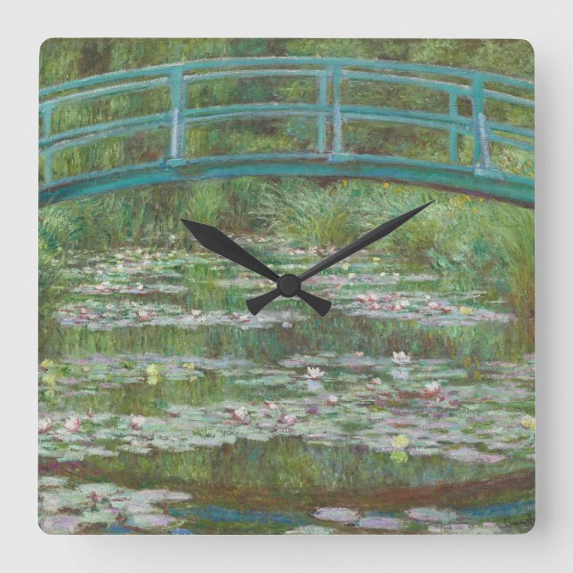 Claude Monet | The Japanese Footbridge, 1899 Square Wall Clock (Front)