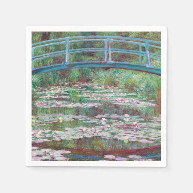 Claude Monet The Japanese Footbridge Napkin (Front)
