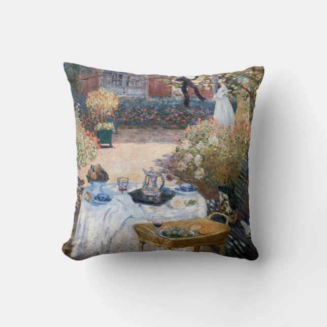 Claude Monet - The Luncheon, decorative panel Cushion (Front)