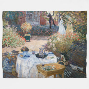 Claude Monet - The Luncheon, decorative panel Fleece Blanket
