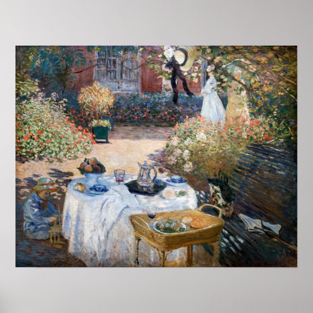 Claude Monet - The Luncheon, decorative panel Poster (Front)