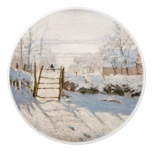 Claude Monet - The Magpie Ceramic Knob