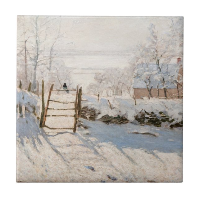 Claude Monet - The Magpie Ceramic Tile (Front)